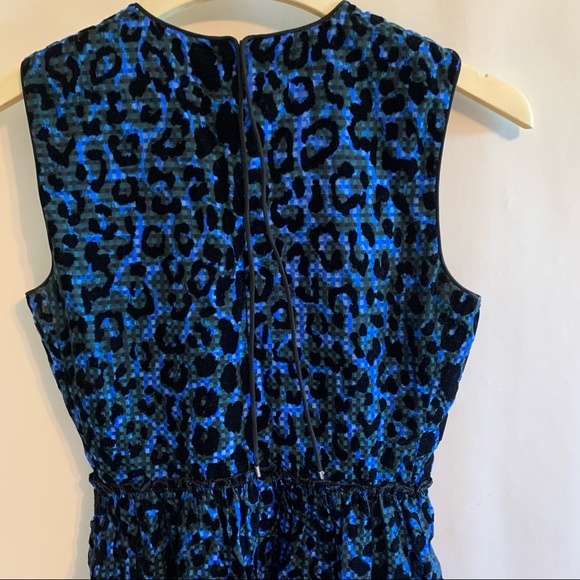 Victoria Beckham Blue Leopard Cheetah Silk Dress 2 - Picture 6 of 7